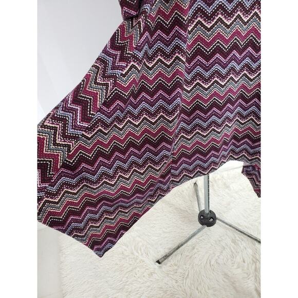 COREY P Women's Multicolor Cowl Neck Handkerchief Hemline Sweater Dress Sz S - Picture 7 of 10